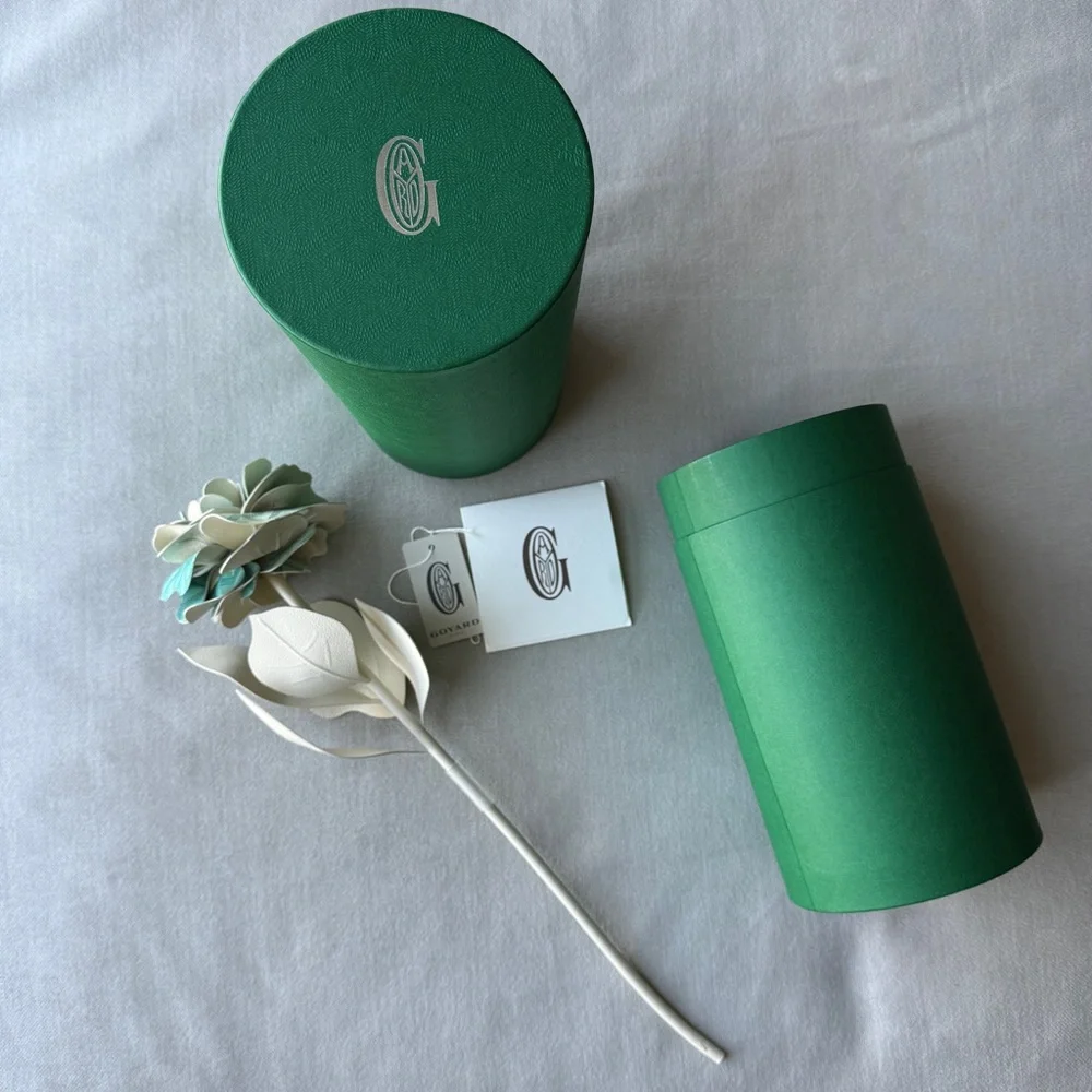 RARE NEW💙GOYARD💙Mon Amie La Rose Fleur Goyard Canvas and Leather Flower - Picture 2 of 10